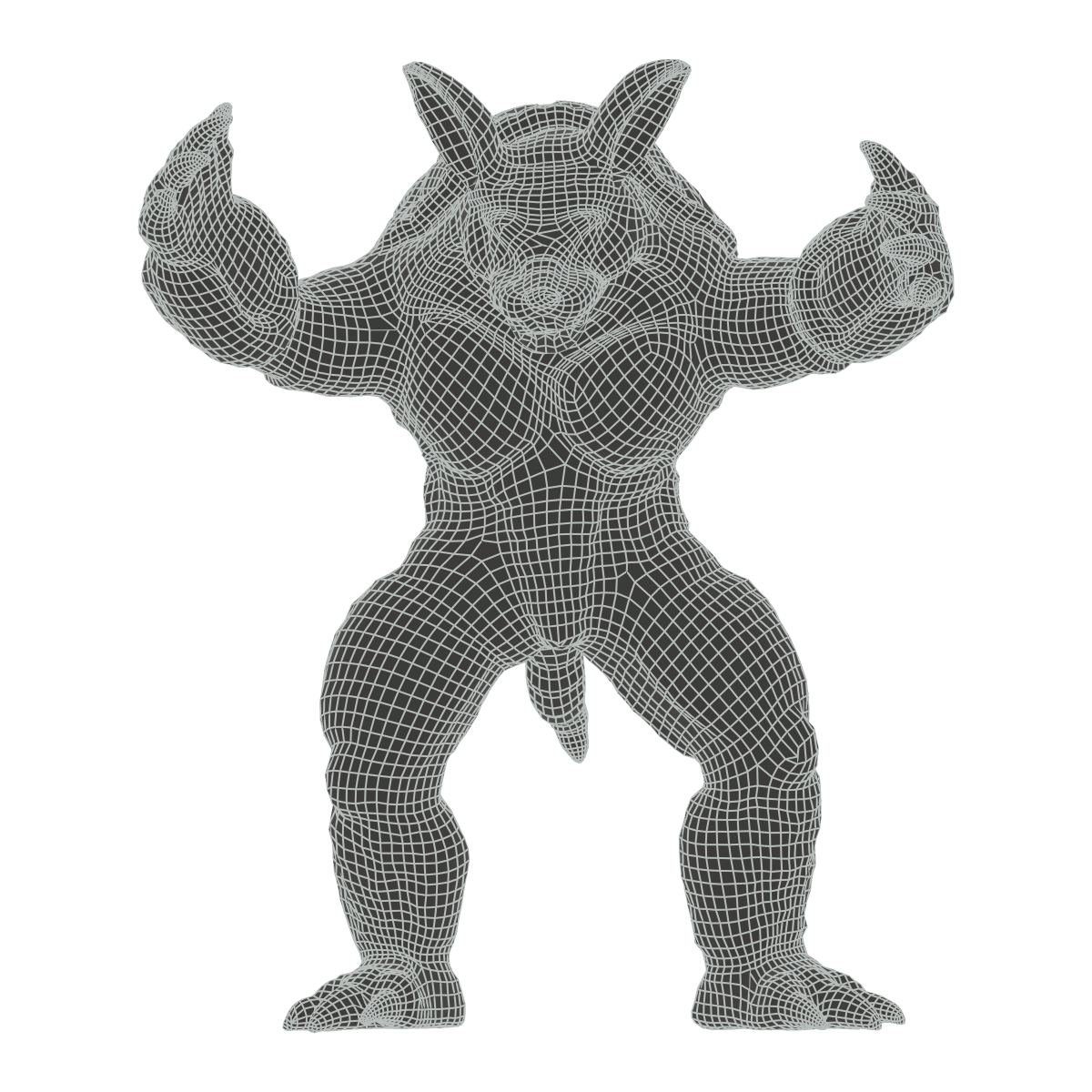 최종 quad-dominant mesh